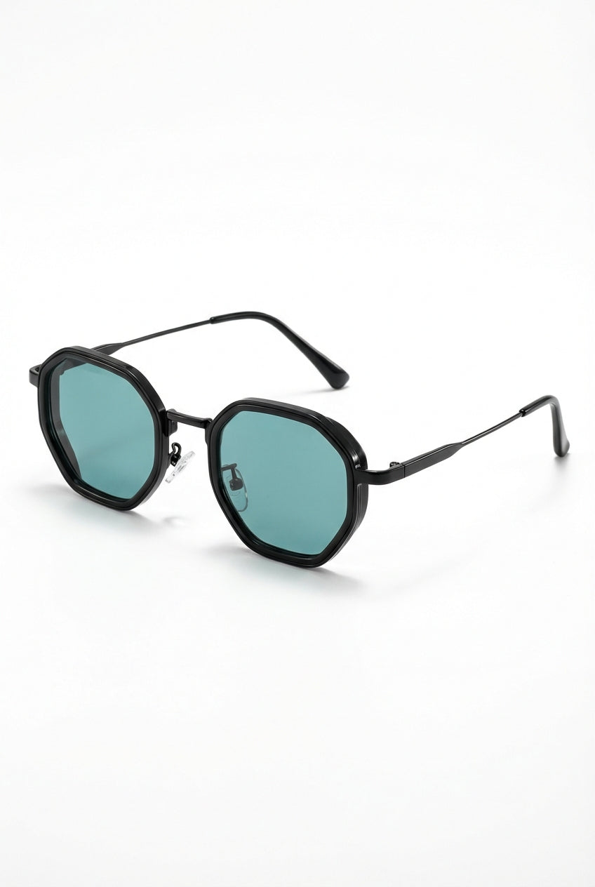Polygonal Tinted Sunglasses-accessories > eyewear > glasses-Laventaire-Blue-One size-Laventaire
