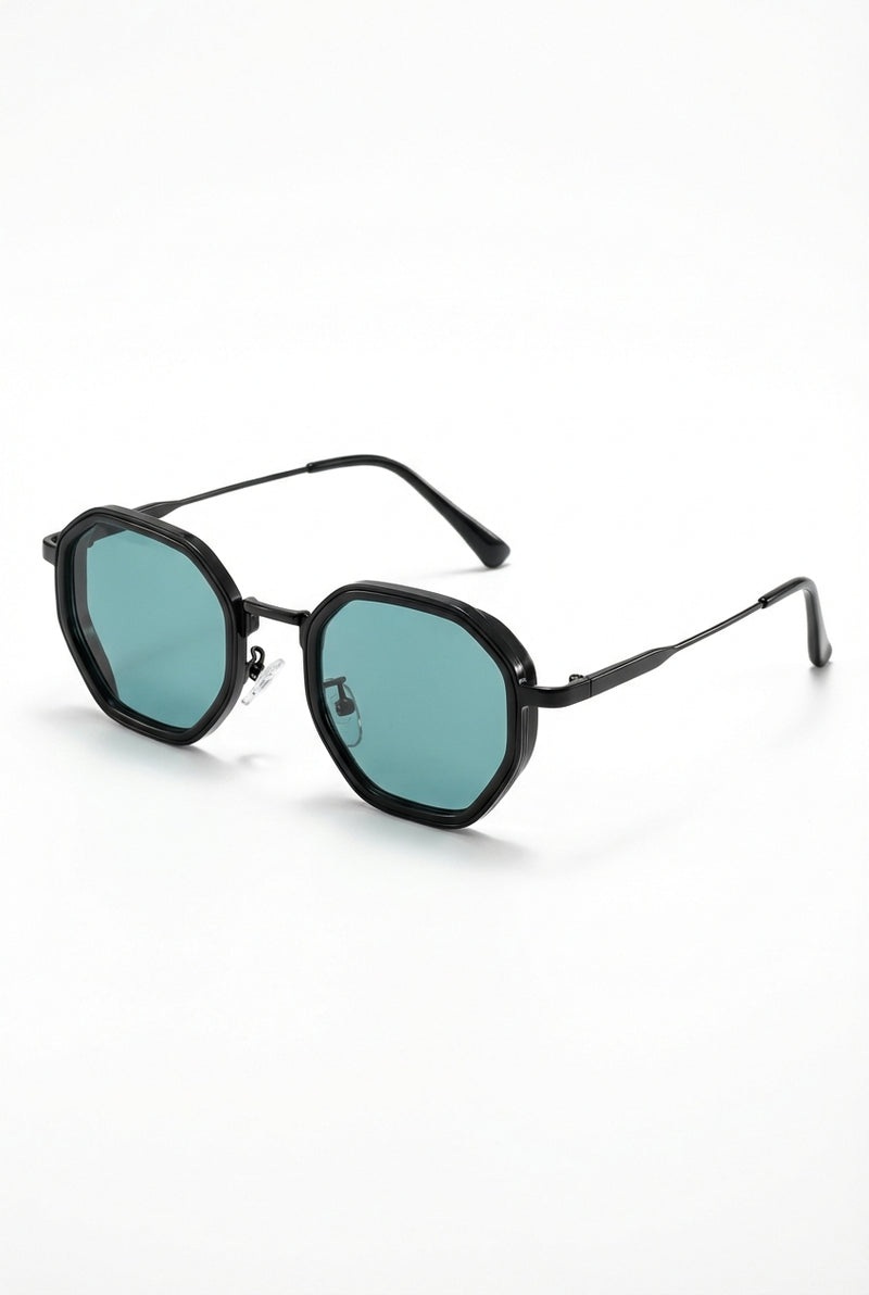 Polygonal Tinted Sunglasses-accessories > eyewear > glasses-Laventaire-Blue-One size-Laventaire
