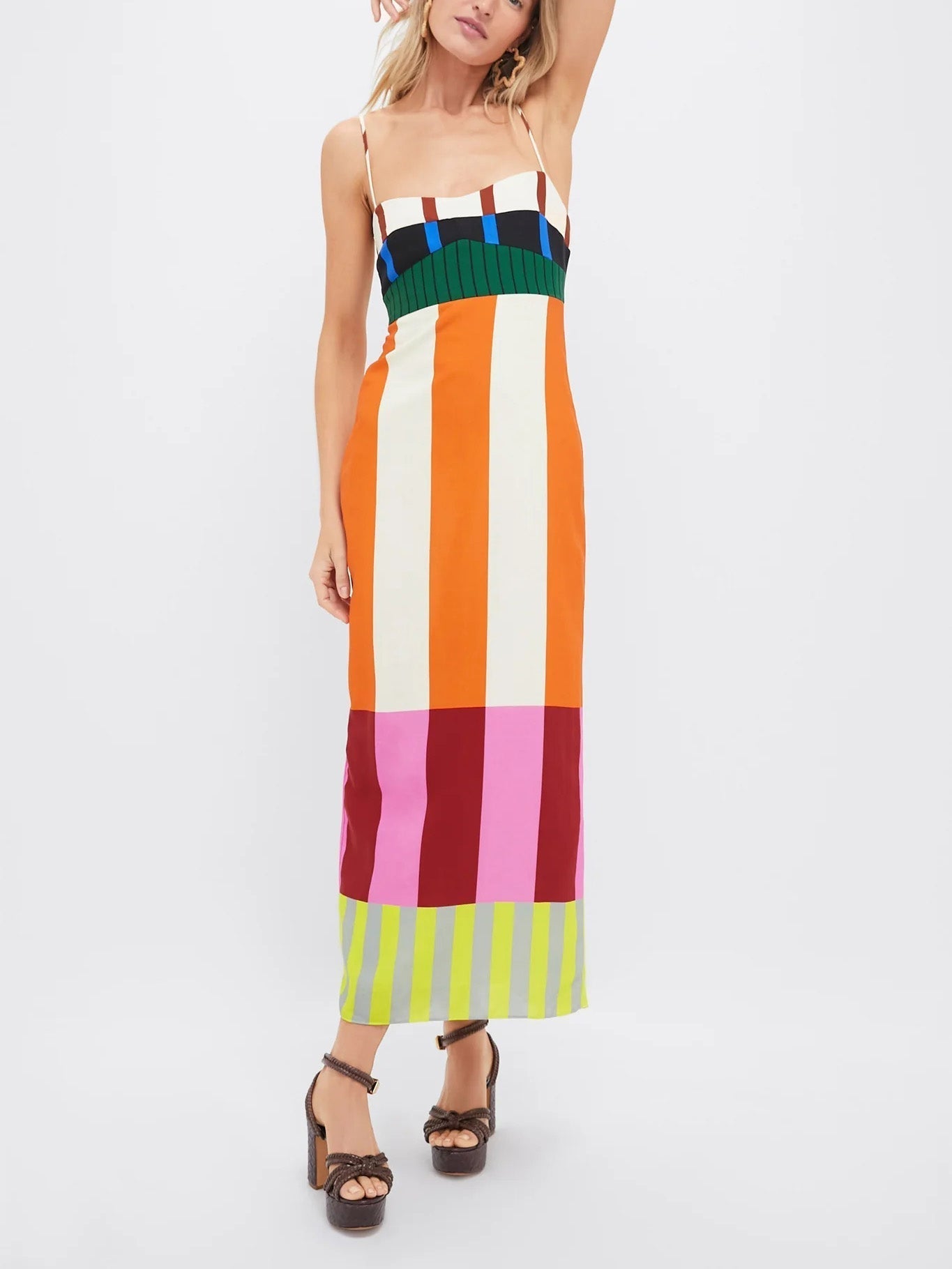 Printed Summer Midi Dress-dresses > summer dress-Laventaire-Laventaire