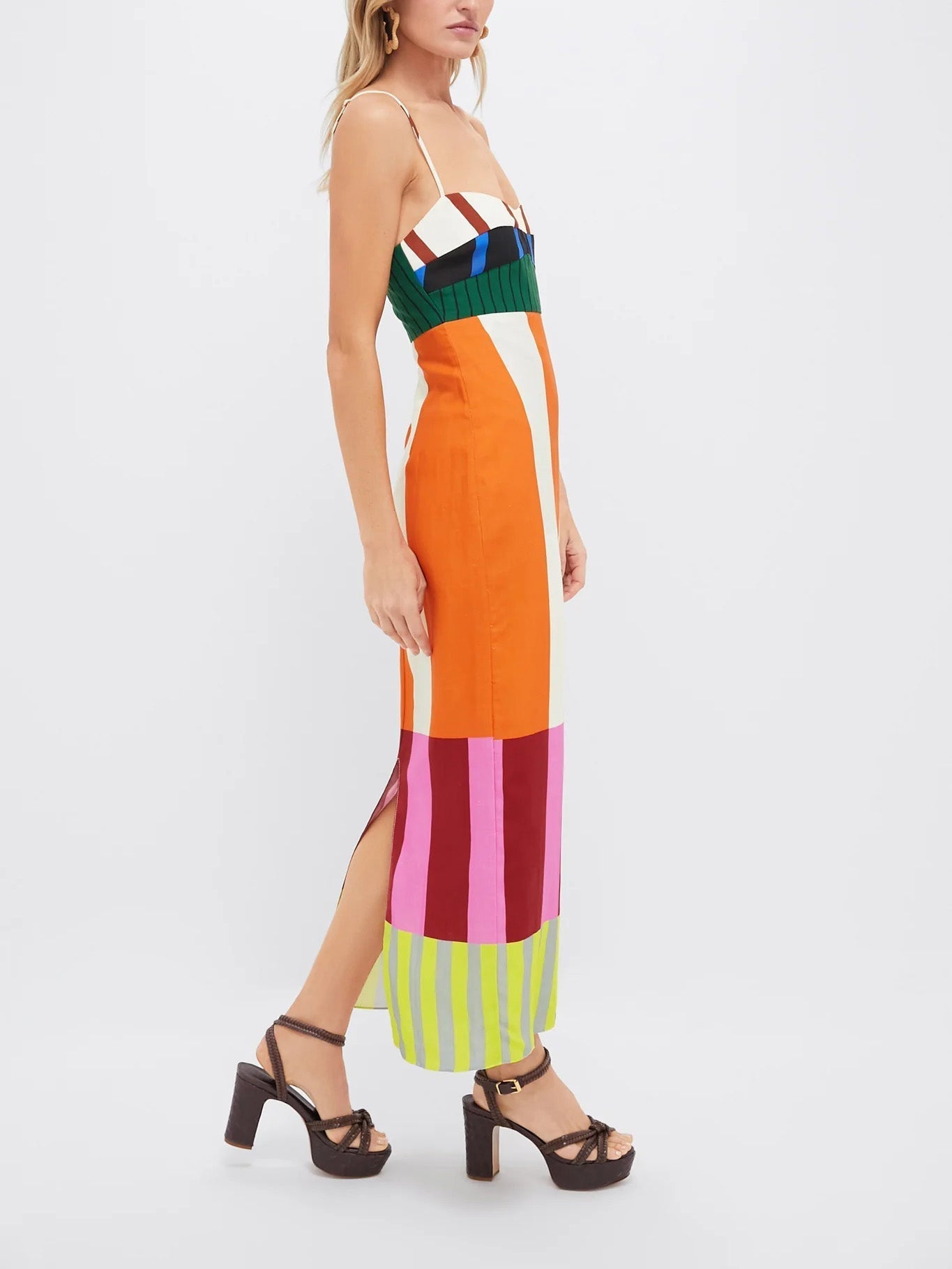 Printed Summer Midi Dress-dresses > summer dress-Laventaire-Laventaire