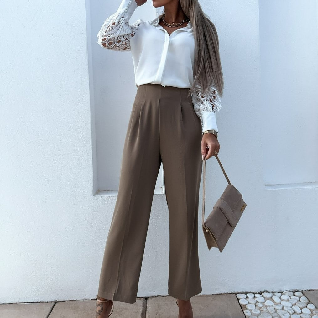 Puff Sleeve Blouse Top-tops > blouses-Laventaire-Laventaire