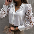 Puff Sleeve Blouse Top-tops > blouses-Laventaire-White-S-Laventaire