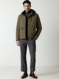 Puffer Winter Jacket-outerwear > jackets > winter jackets-Laventaire-Olive Green-S-Laventaire