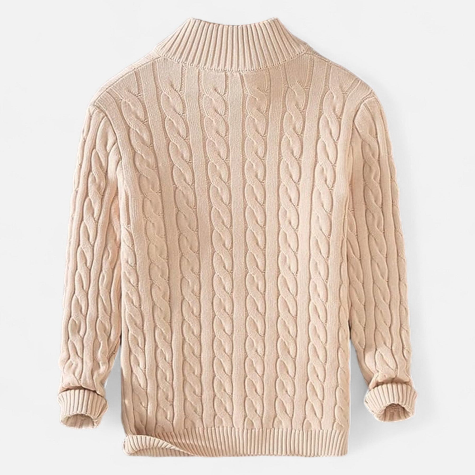 Quarter-Zip Casual Sweater-sweaters > quarter-zip sweater-Laventaire-Laventaire