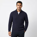 Quarter-Zip Casual Sweater-sweaters > quarter-zip sweater-Laventaire-Laventaire