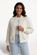 Quilted Bomber Jacket-outerwear > bomber jacket-Laventaire-White-S-Laventaire