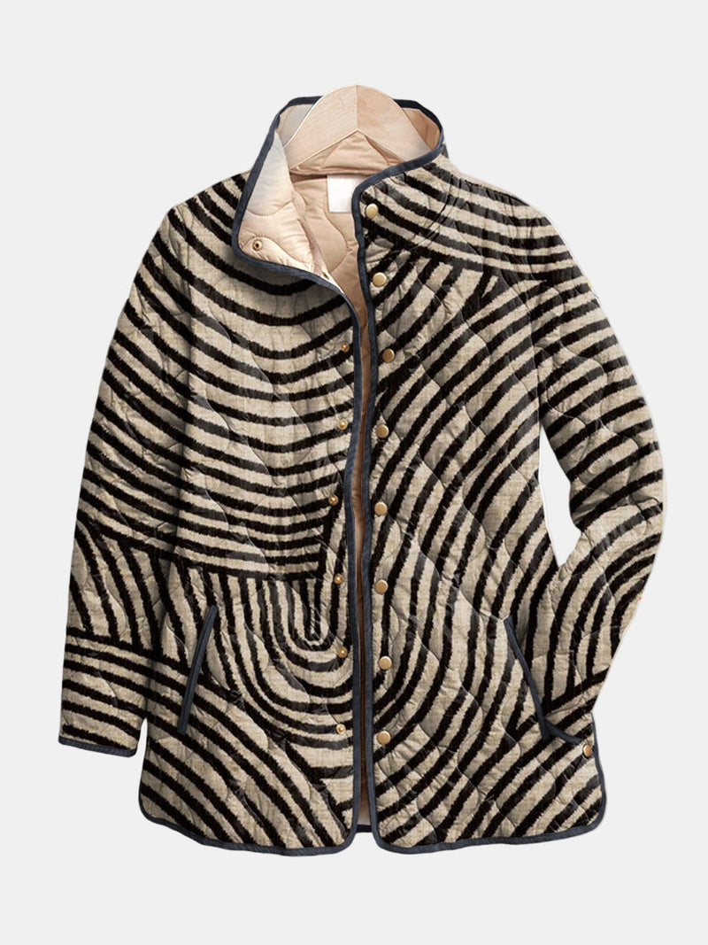 Quilted Casual Fit Jacket-jackets > quilted jacket-Laventaire-Laventaire