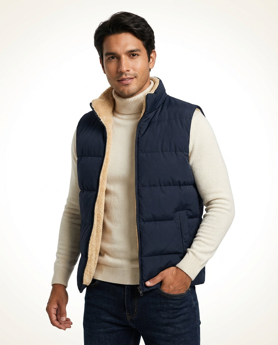 Quilted Puffer Vest-outerwear > vests > puffer vests-Laventaire-Laventaire