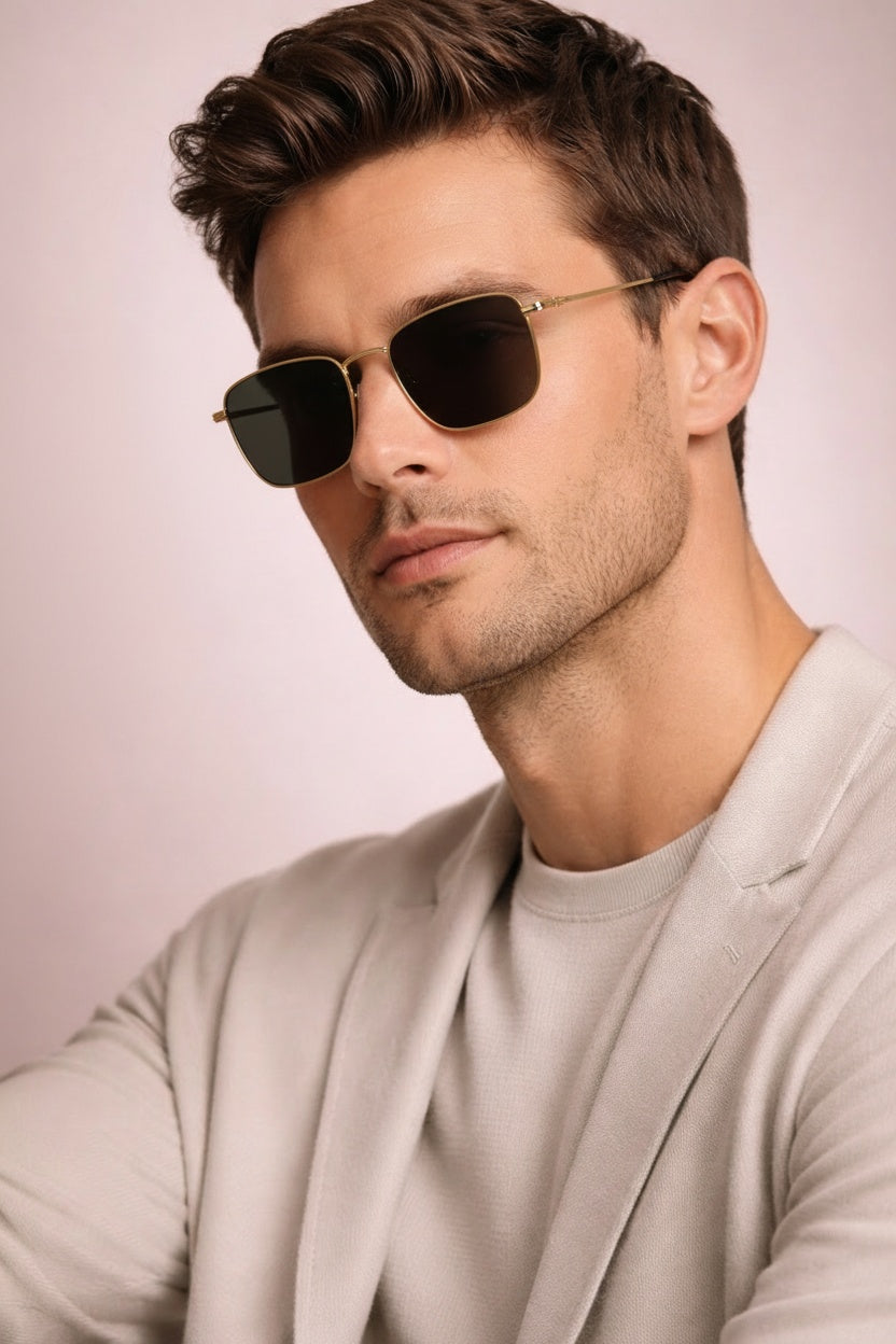 Rectangular Retro Sunglasses-accessories > sunglasses-Laventaire-Laventaire