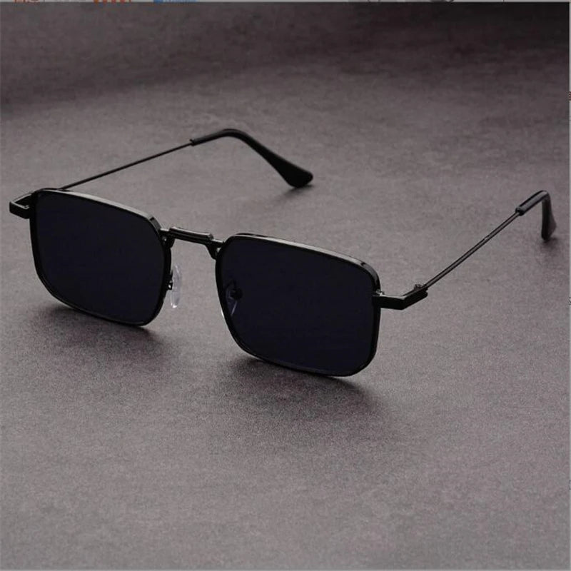 Rectangular Retro Sunglasses-accessories > sunglasses-Laventaire-Black-One size-Laventaire