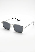 Rectangular Retro Sunglasses-accessories > sunglasses-Laventaire-Silver-One size-Laventaire