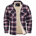 Regular Fit Checkered Jacket-jackets > checkered jacket-Laventaire-Burgundy-S-Laventaire