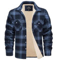 Regular Fit Checkered Jacket-jackets > checkered jacket-Laventaire-Denim Blue-S-Laventaire