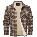 Regular Fit Checkered Jacket-jackets > checkered jacket-Laventaire-Khaki-S-Laventaire