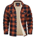 Regular Fit Checkered Jacket-jackets > checkered jacket-Laventaire-Orange-S-Laventaire