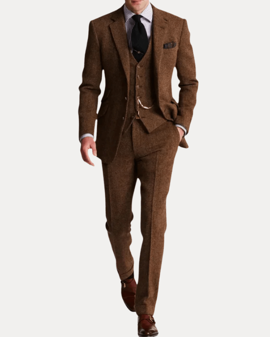 Regular Fit Three-Piece Suit-suits > three-piece suit-Laventaire-Laventaire