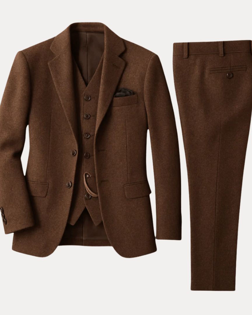 Regular Fit Three-Piece Suit-suits > three-piece suit-Laventaire-Laventaire