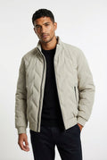 Regular Fit Winter Jacket-jackets > quilted jacket-Laventaire-Light Beige-S-Laventaire