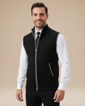 Regular Fit Zip Vest-menswear > vests > knitted vests-Laventaire-Laventaire