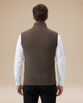 Regular Fit Zip Vest-menswear > vests > knitted vests-Laventaire-Laventaire