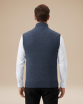 Regular Fit Zip Vest-menswear > vests > knitted vests-Laventaire-Laventaire