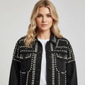 Relax Denim Jacket-jackets > denim jackets-Laventaire-Black-S-Laventaire