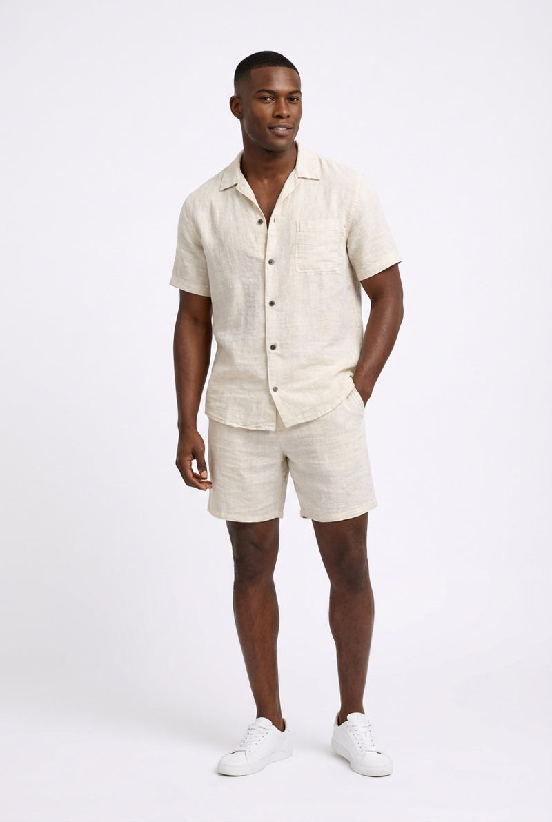 Relaxed Casual Summer Set-men's clothing > sets > summer set-Laventaire-White-S-Laventaire