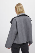 Relaxed Double Breasted Coat-coats > short coats > double breasted coats-Laventaire-Laventaire