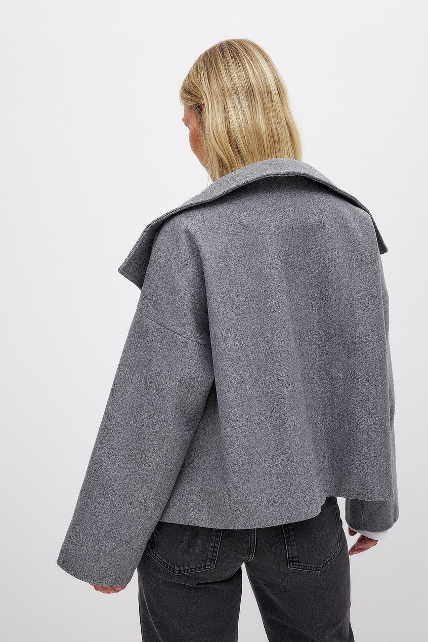 Relaxed Double Breasted Coat-coats > short coats > double breasted coats-Laventaire-Laventaire