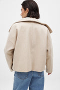 Relaxed Double Breasted Coat-coats > short coats > double breasted coats-Laventaire-Laventaire