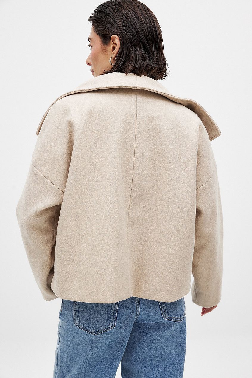 Relaxed Double Breasted Coat-coats > short coats > double breasted coats-Laventaire-Laventaire
