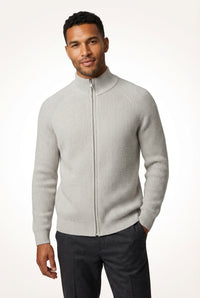 Relaxed Fit Cardigan Gray-outerwear > cardigan-Laventaire-Light Gray-S-Laventaire