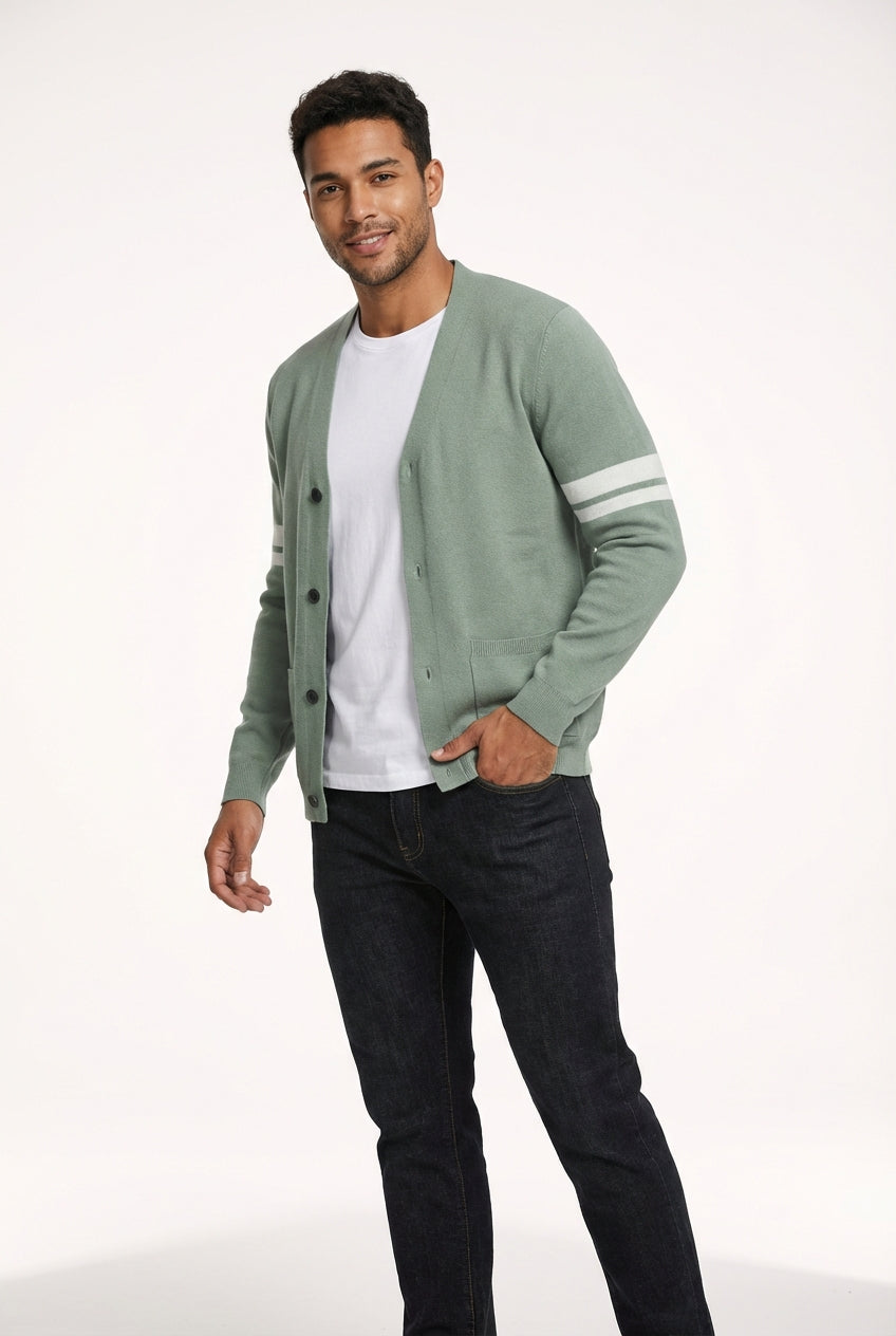Relaxed Fit Cardigan-cardigans > men's cardigan-Laventaire-Laventaire