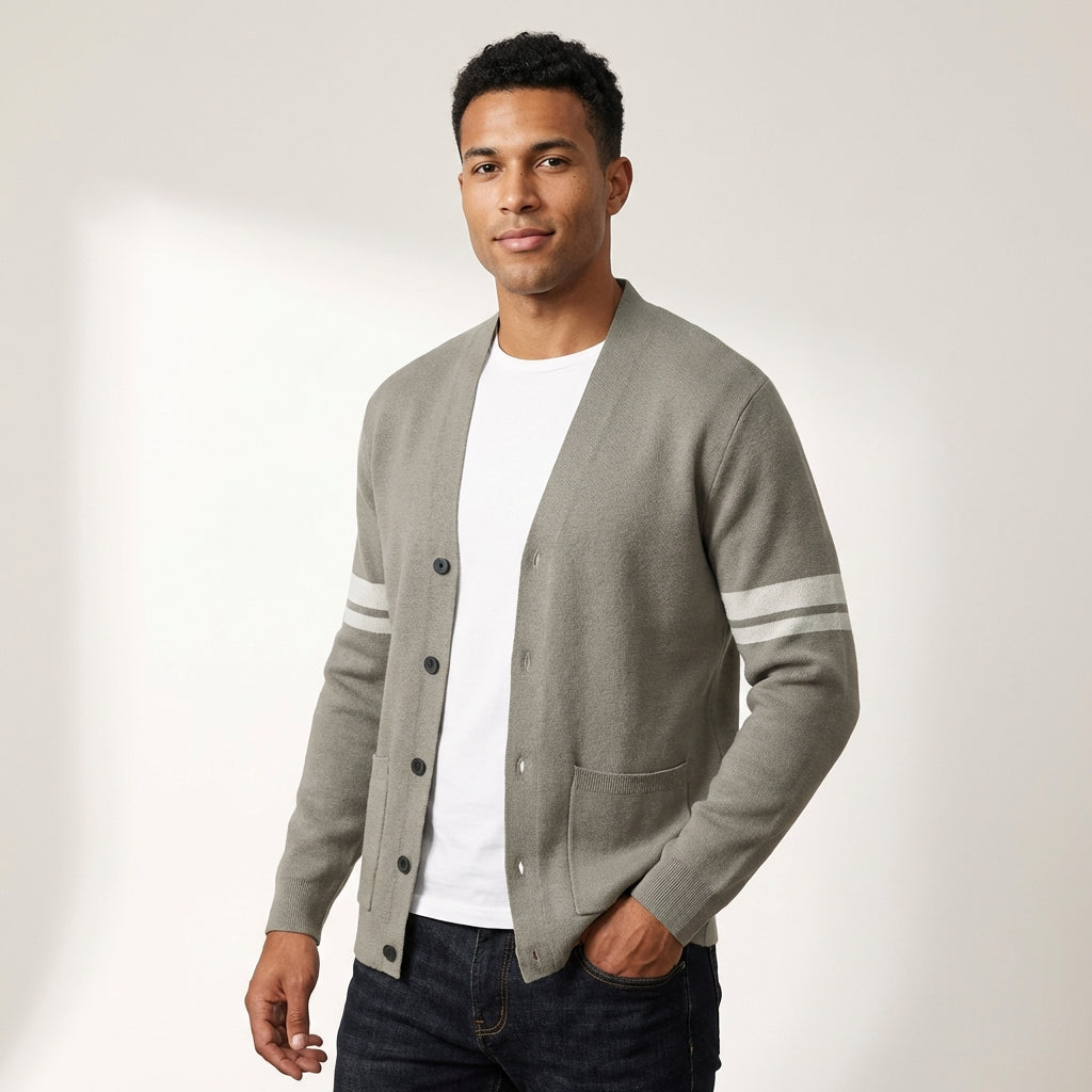 Relaxed Fit Cardigan-cardigans > men's cardigan-Laventaire-Laventaire