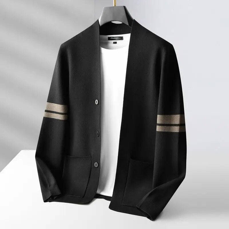 Relaxed Fit Cardigan-cardigans > men's cardigan-Laventaire-Laventaire
