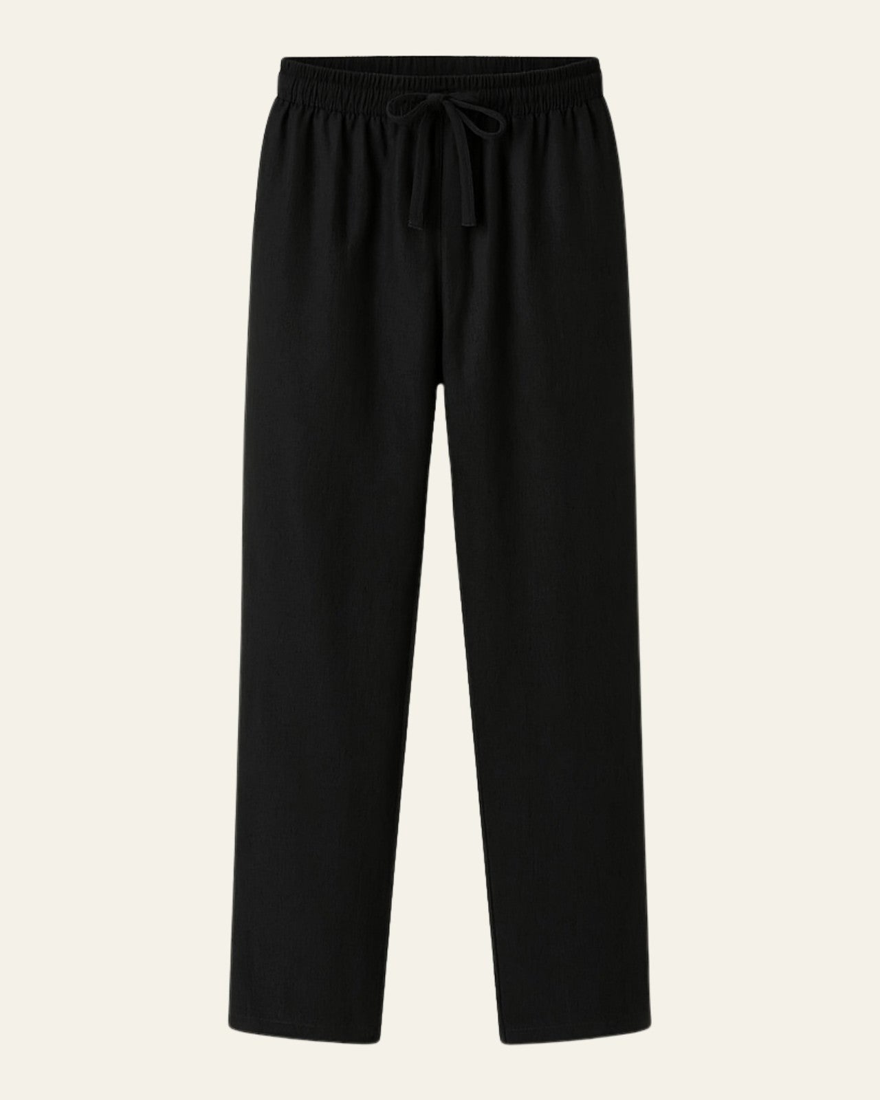 Relaxed Fit Casual Trousers-trousers > casual trousers-Laventaire-Black-S-Laventaire
