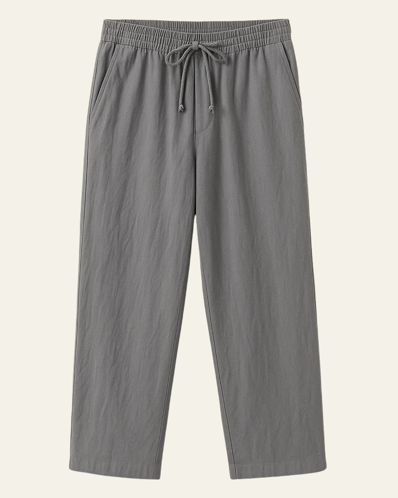 Relaxed Fit Casual Trousers-trousers > casual trousers-Laventaire-Gray-S-Laventaire