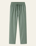 Relaxed Fit Casual Trousers-trousers > casual trousers-Laventaire-Light Green-S-Laventaire