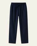 Relaxed Fit Casual Trousers-trousers > casual trousers-Laventaire-Navy Blue-S-Laventaire