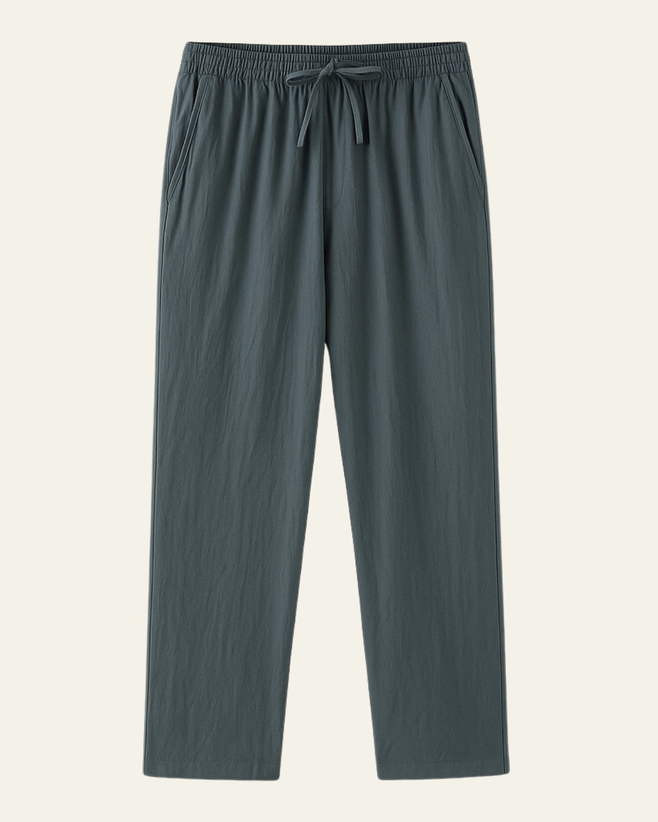 Relaxed Fit Casual Trousers-trousers > casual trousers-Laventaire-Steel Grey-S-Laventaire