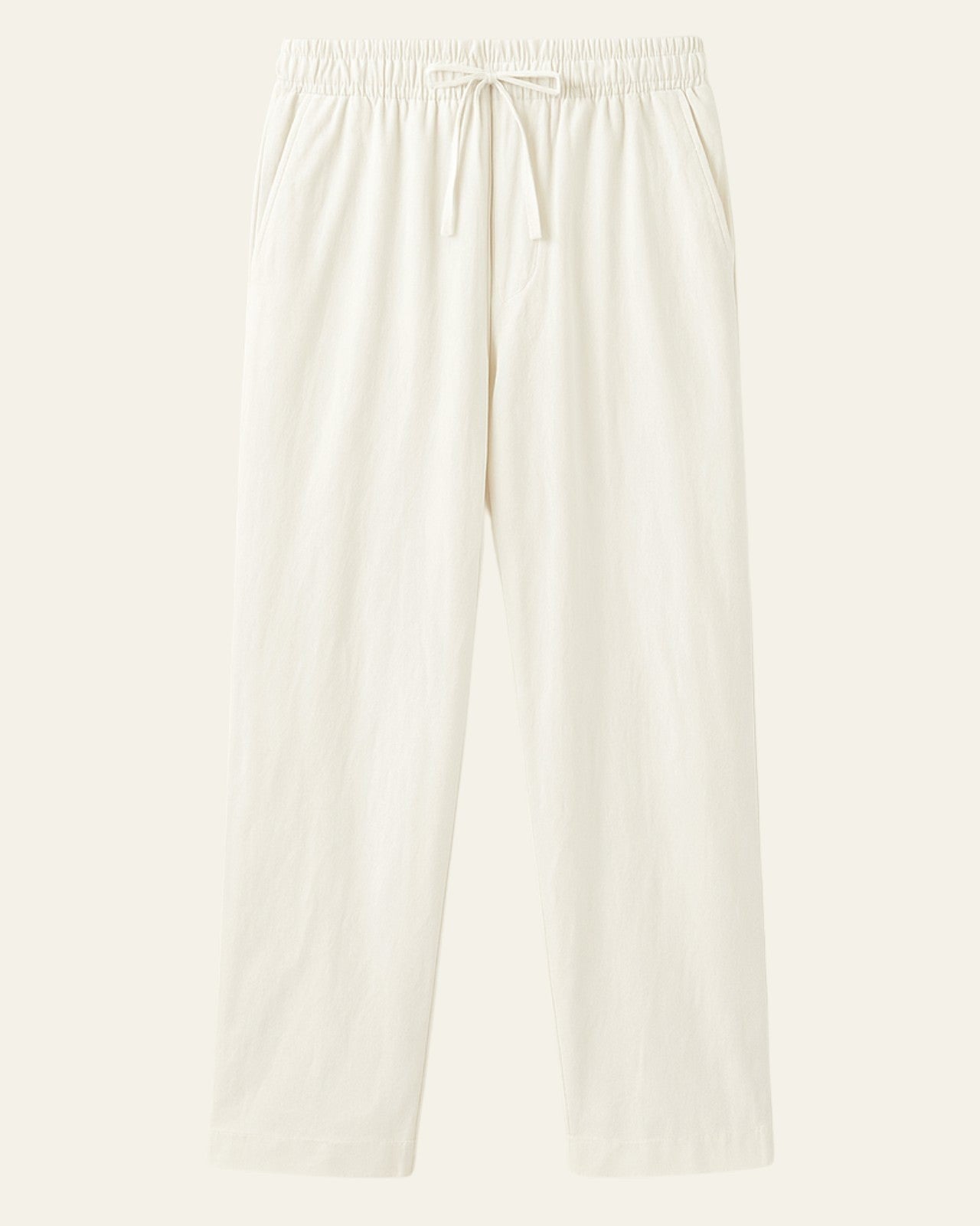 Relaxed Fit Casual Trousers-trousers > casual trousers-Laventaire-White-S-Laventaire