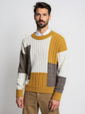 Relaxed Fit Crewneck Sweater-sweaters > crewneck sweater-Laventaire-Caramel-S-Laventaire