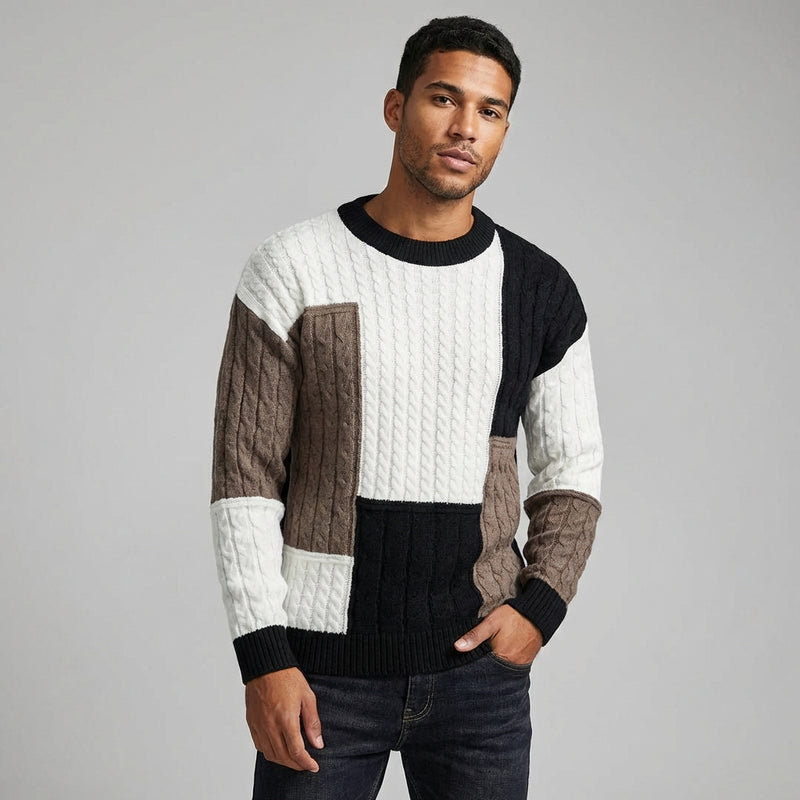Relaxed Fit Crewneck Sweater-sweaters > crewneck sweater-Laventaire-Laventaire