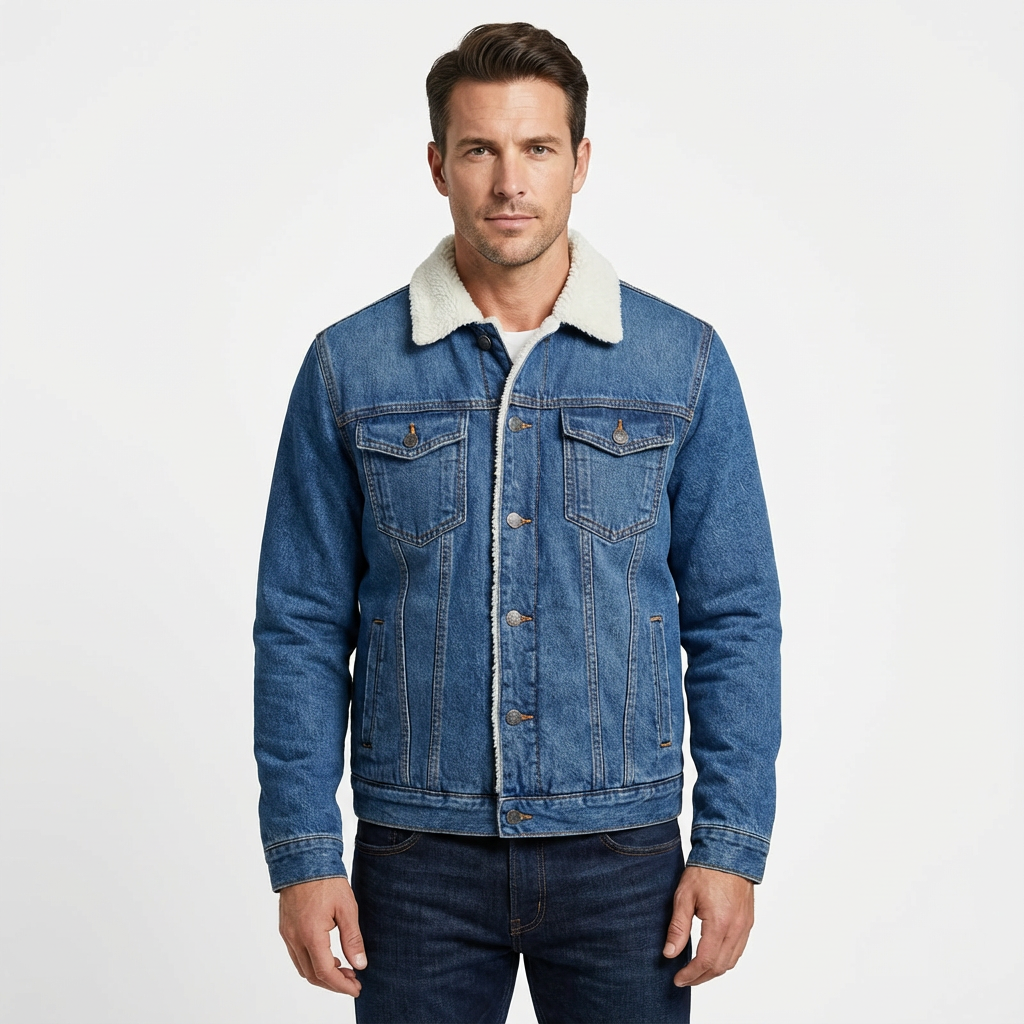 Relaxed Fit Denim Jacket-outerwear > jackets > denim jackets-Laventaire-Laventaire