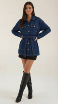 Relaxed Fit Denim Jacket-outerwear > jackets > denim jackets-Laventaire-Laventaire