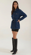 Relaxed Fit Denim Jacket-outerwear > jackets > denim jackets-Laventaire-Laventaire