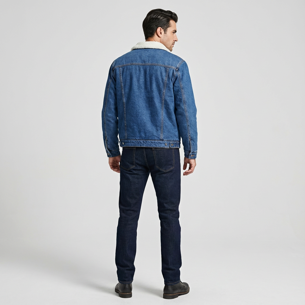 Relaxed Fit Denim Jacket-outerwear > jackets > denim jackets-Laventaire-Laventaire