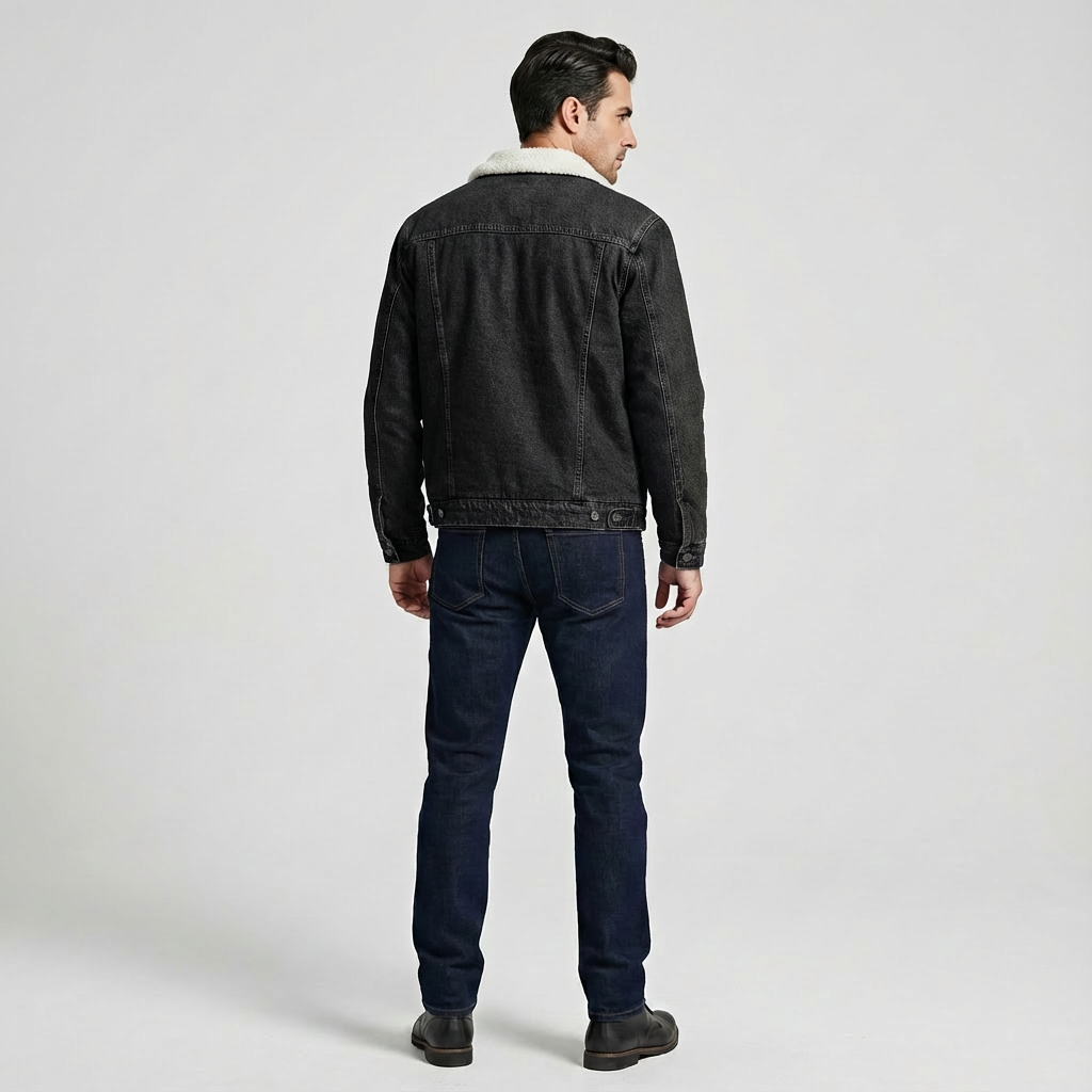 Relaxed Fit Denim Jacket-outerwear > jackets > denim jackets-Laventaire-Laventaire