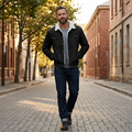 Relaxed Fit Denim Jacket-outerwear > jackets > denim jackets-Laventaire-Laventaire