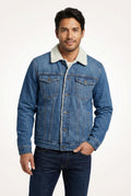 Relaxed Fit Denim Jacket-outerwear > jackets > denim jackets-Laventaire-Denim Blue-S-Laventaire